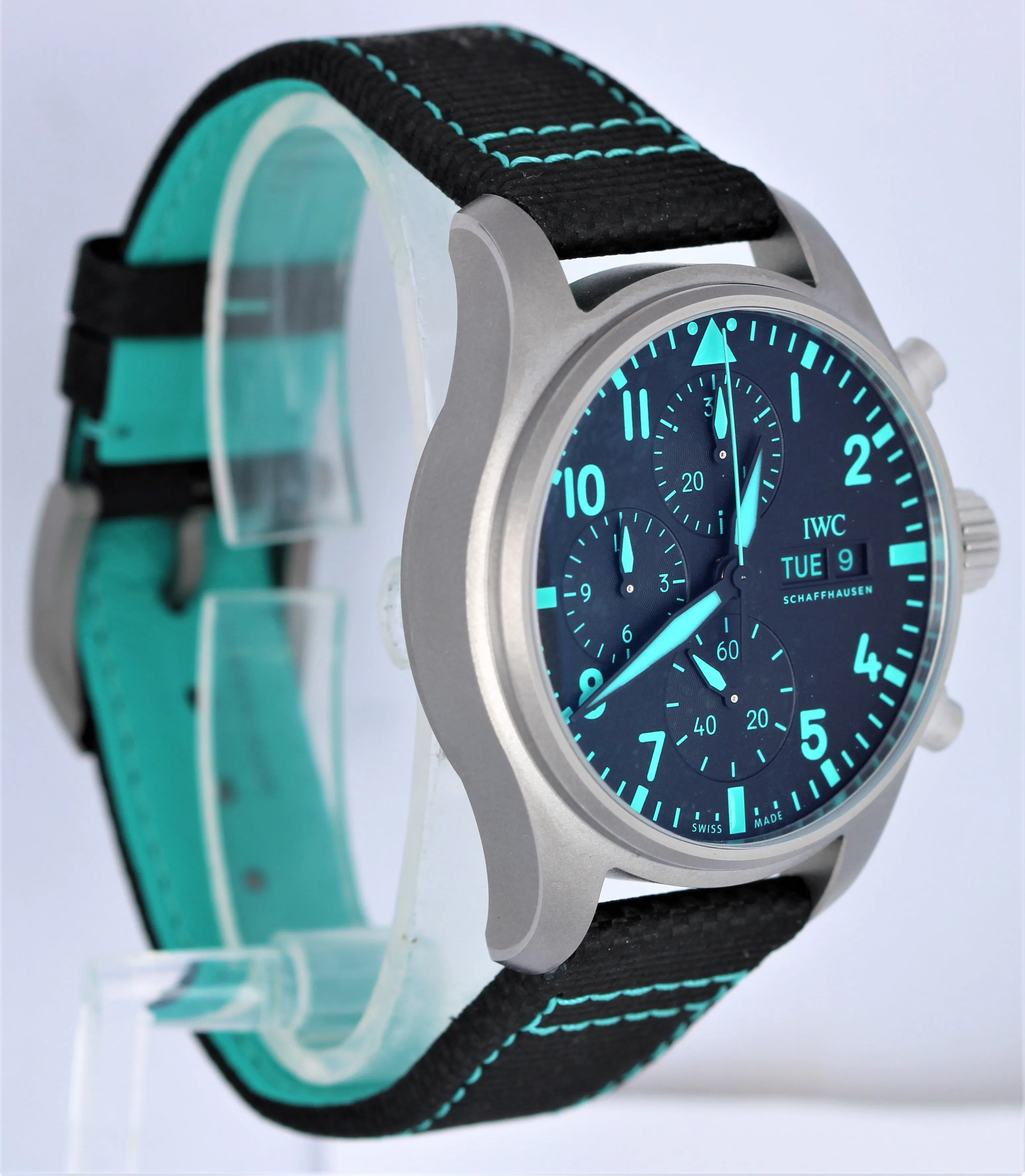 2022 IWC Pilot Chronograph AMG MERCEDES Petronas IW388108 41mm Titanium B P