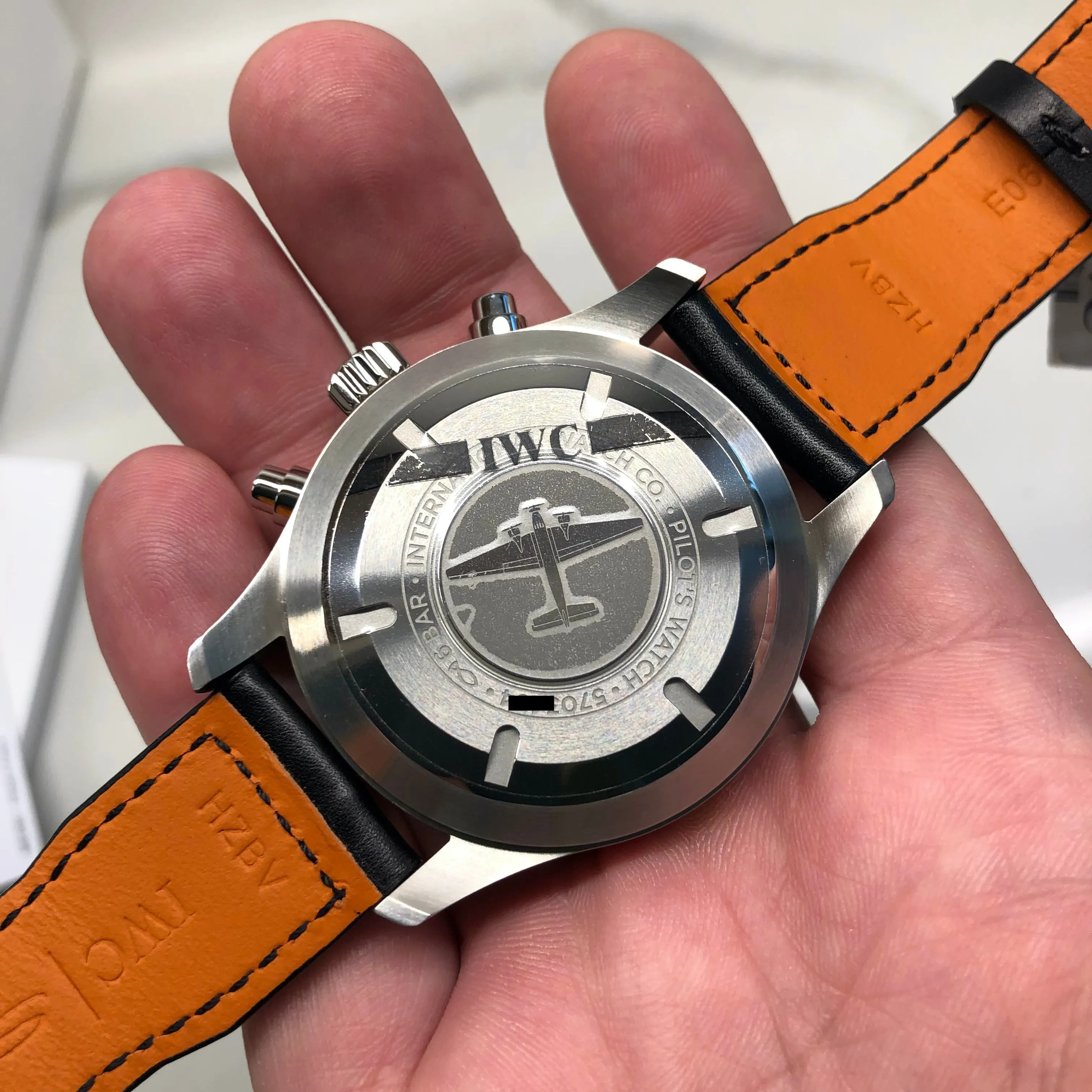 2022 IWC Pilot IW377709 Steel Chronograph Automatic 43mm Black Watch Full Set