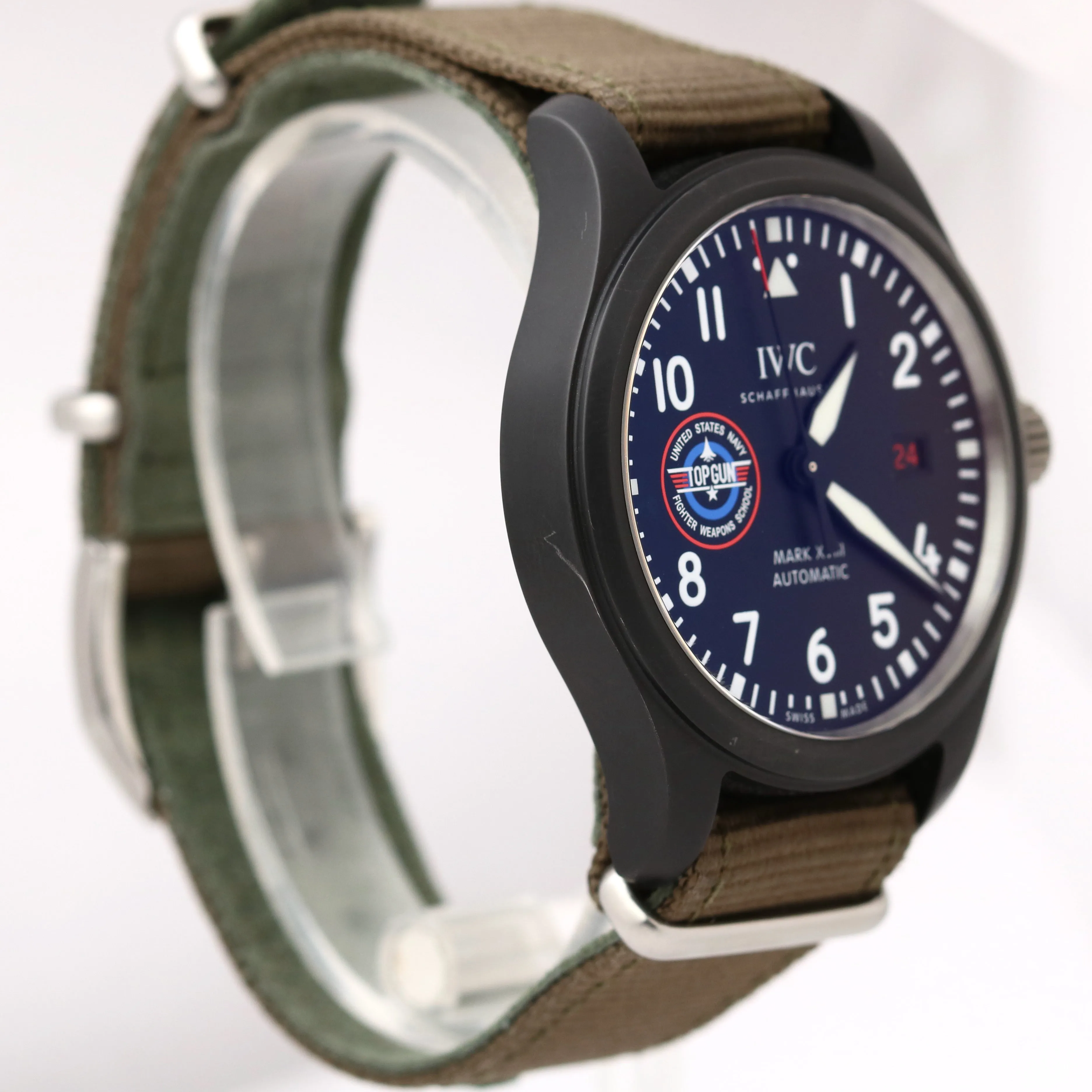 2022 IWC Pilot Mark XVIII TOP GUN SFTI Black Ceramic PAPERS 41mm IW324712 B P