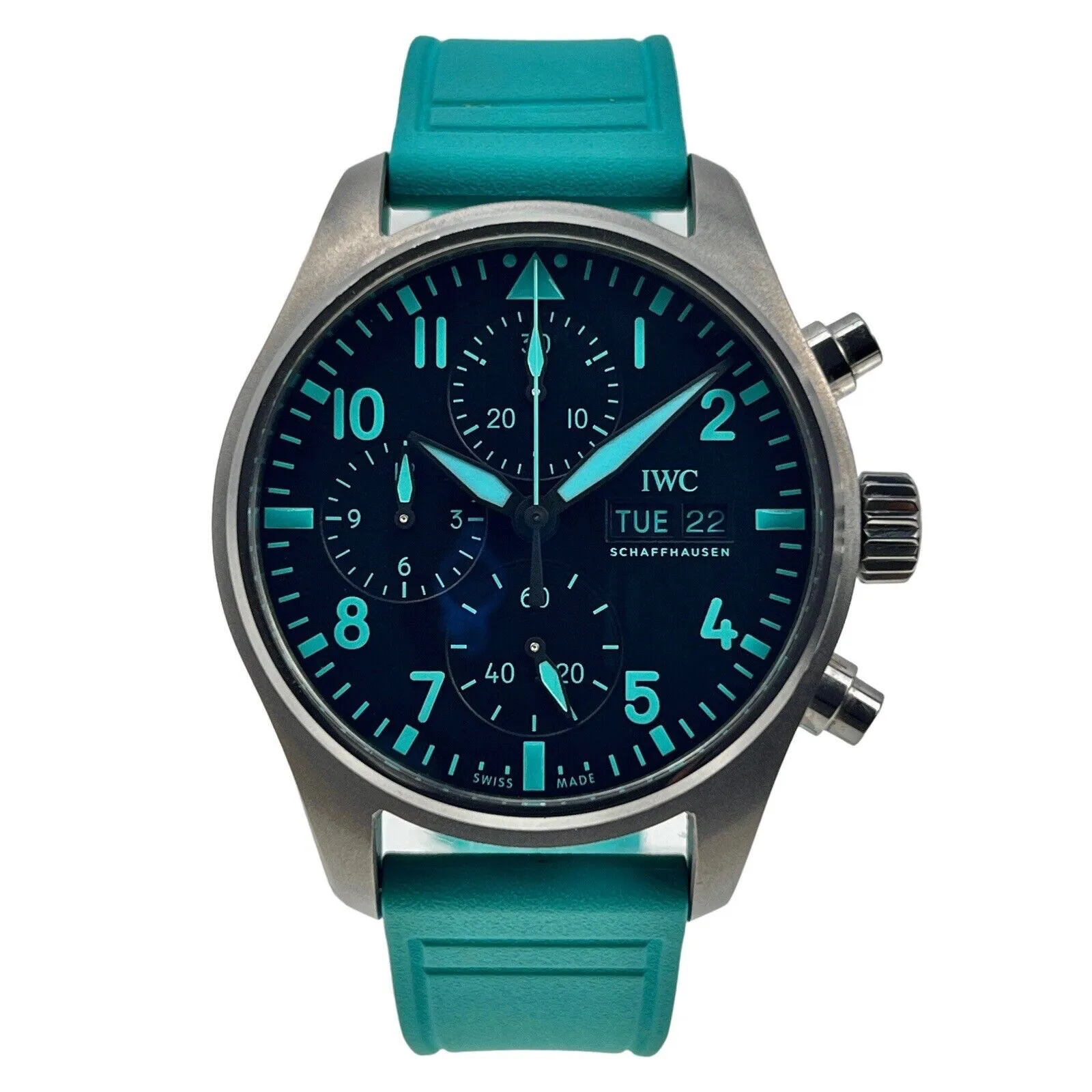 2022 IWC Pilots Watch Chronograph AMG Petronas Edition IW388108 Titanium B&P