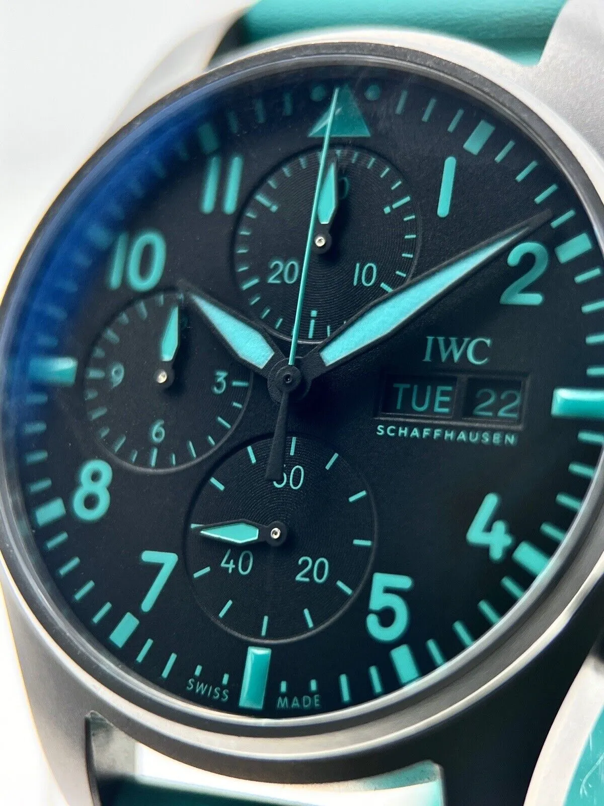 2022 IWC Pilots Watch Chronograph AMG Petronas Edition IW388108 Titanium B&P