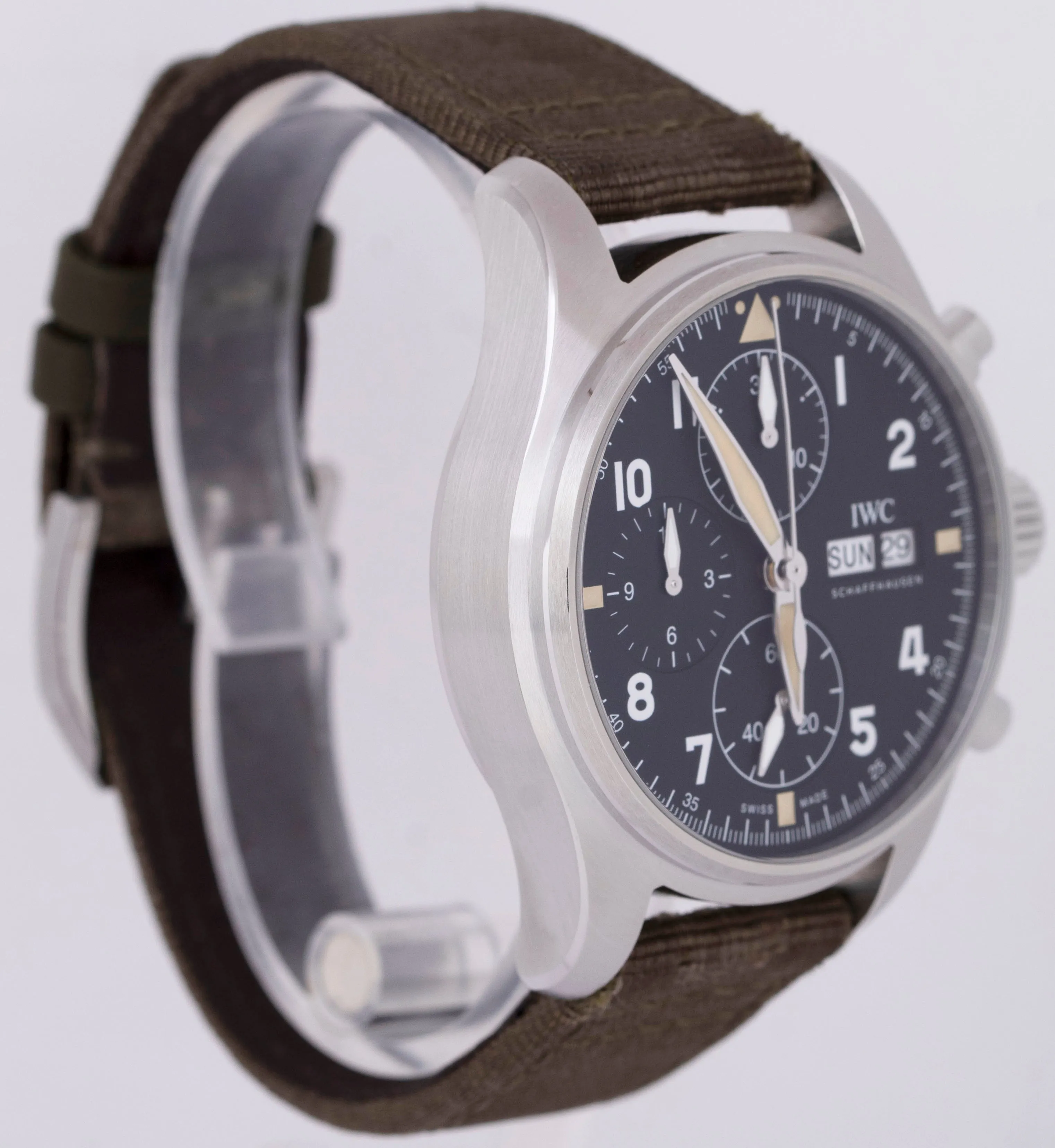2022 IWC Pilots Watch Chronograph Spitfire Steel 41mm Black Watch IW387901 B P