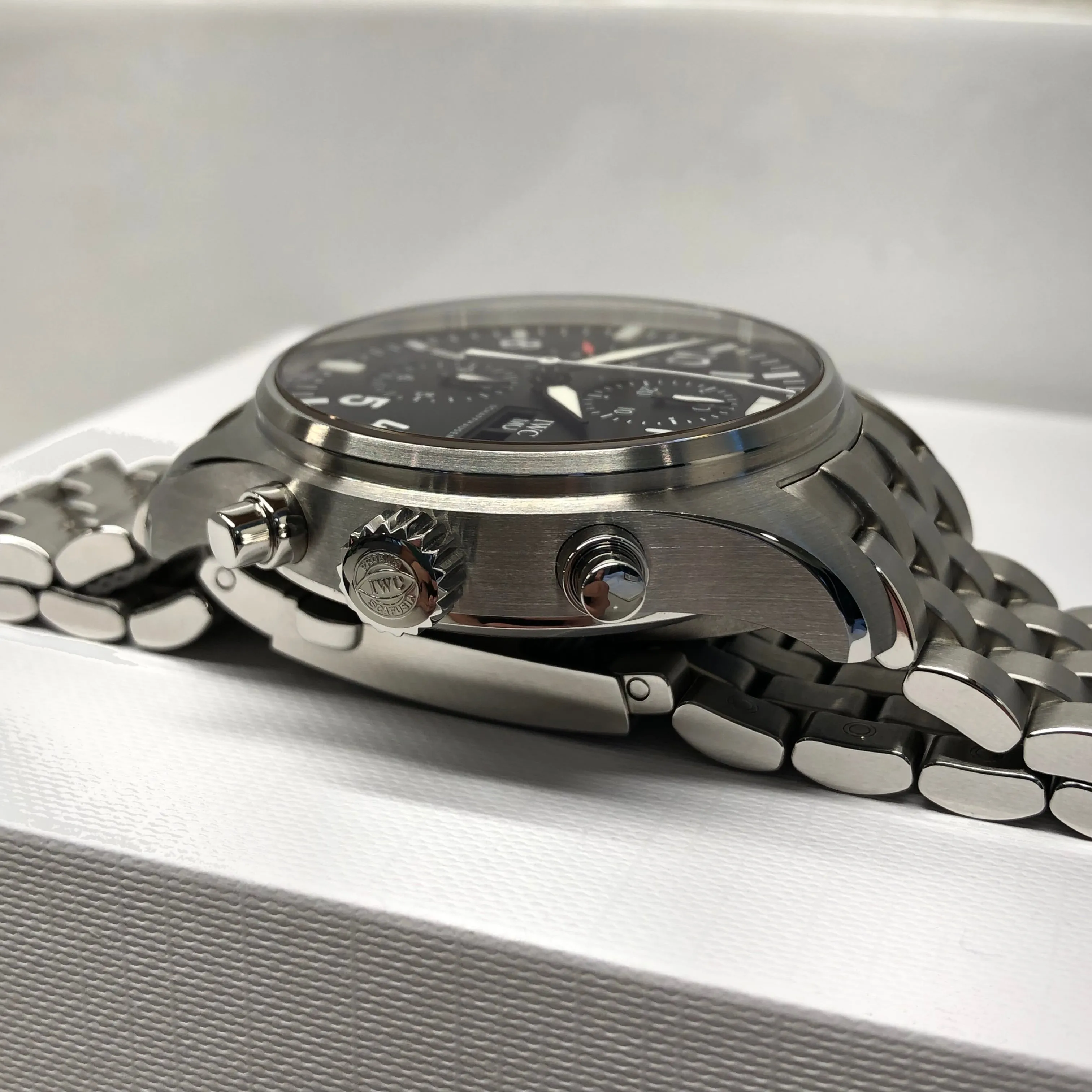 2023 IWC Pilot IW377710 Automatic Chronograph Black Dial Men's Watch with Box and Papers Unworn