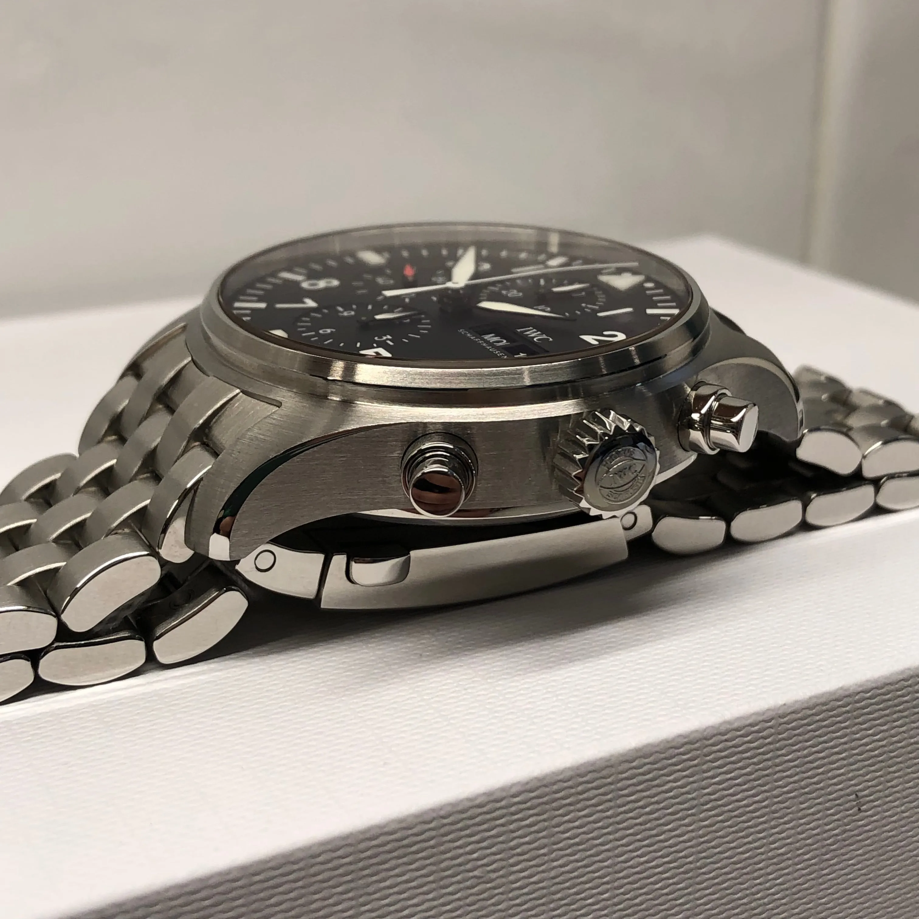 2023 IWC Pilot IW377710 Automatic Chronograph Black Dial Men's Watch with Box and Papers Unworn