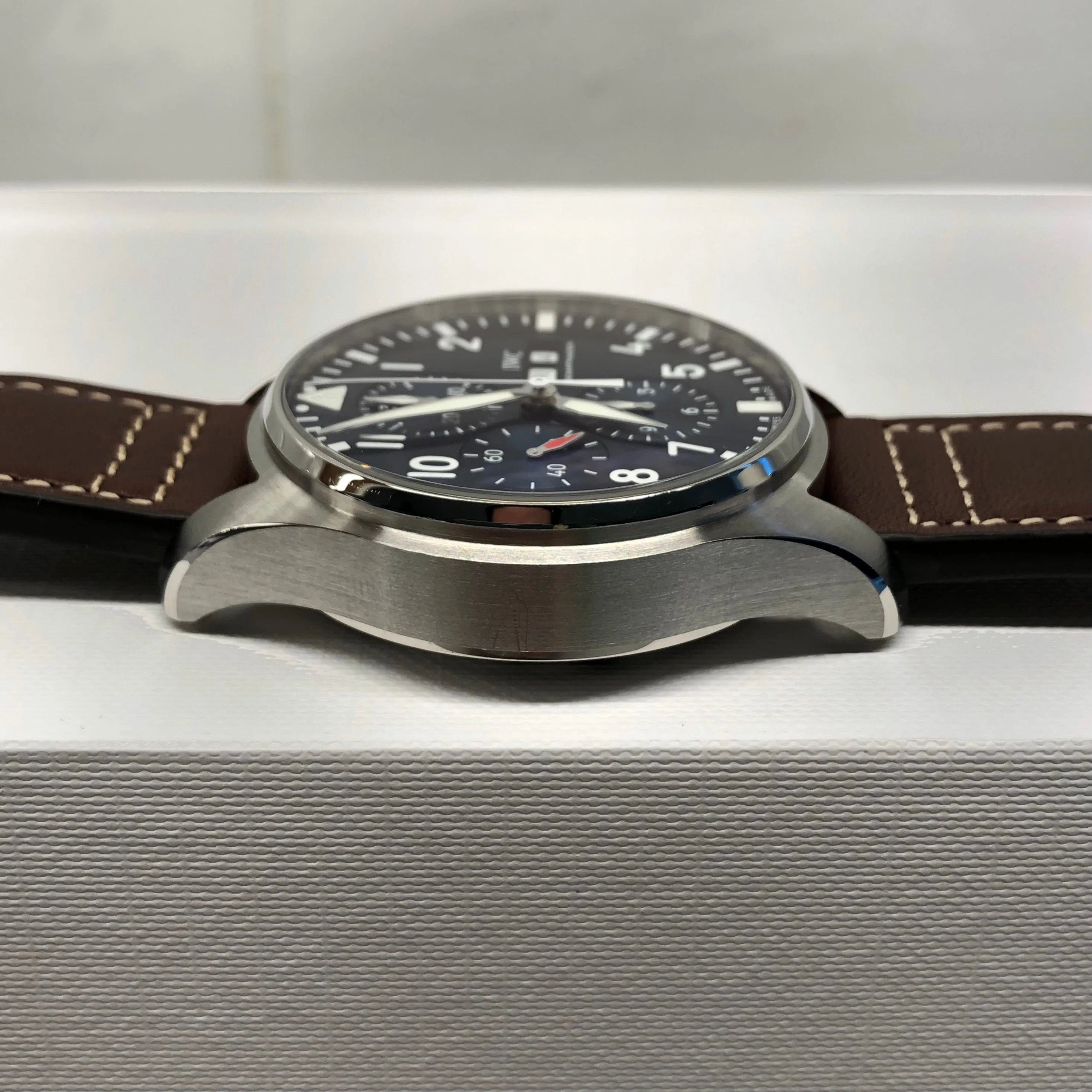 2023 IWC Pilot IW377714 Le Petit Prince Automatic Chronograph Day Date 43mm Blue Wristwatch with Box and Papers