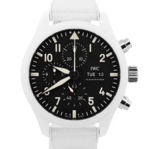 2023 PAPERS IWC Pilot TOP GUN Lake Tahoe LTD Ceramic White IW389105 44.5mm BOX
