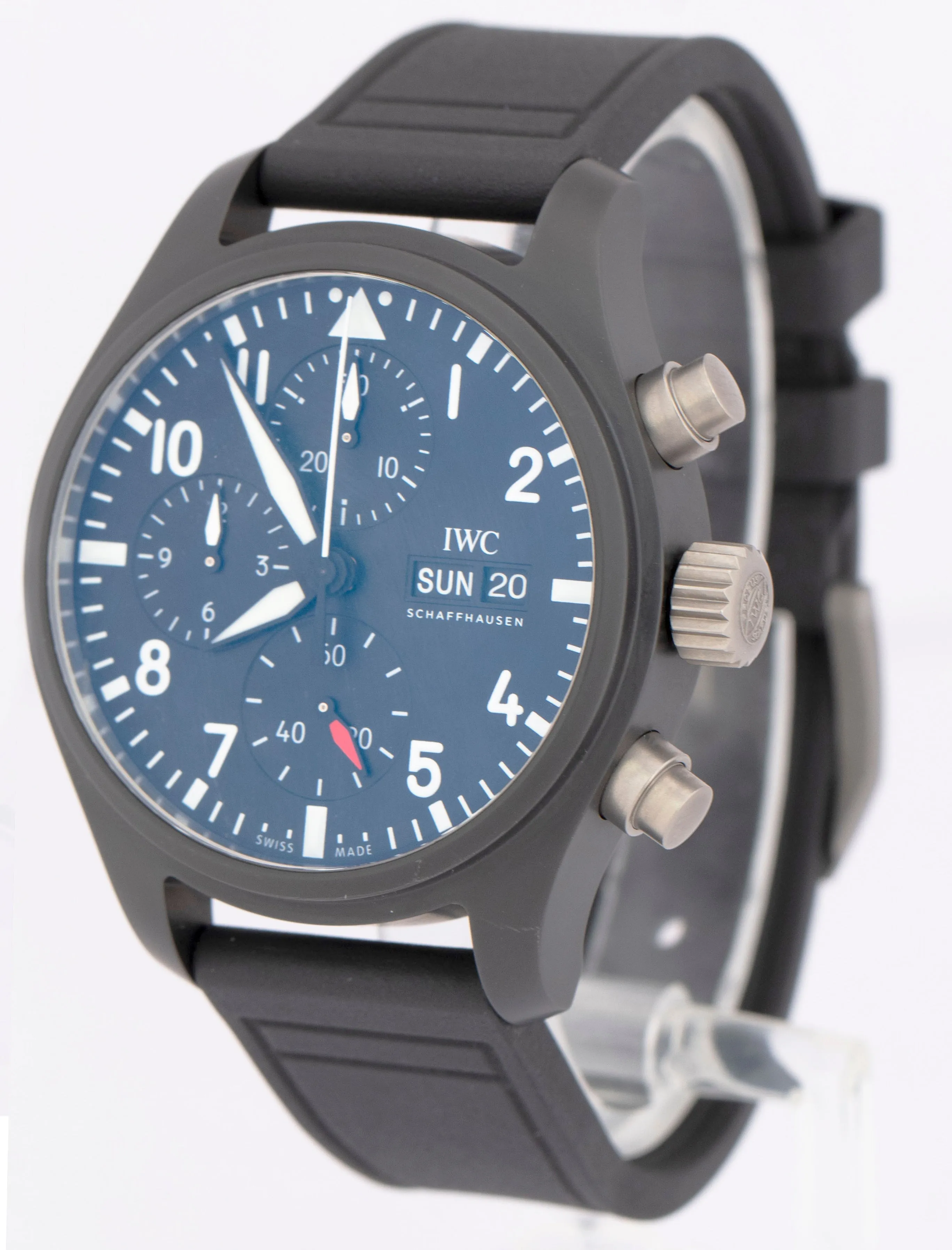 2024 PAPERS IWC Pilots Watch Chronograph TOP GUN Black Ceramic 41mm IW389401 BOX