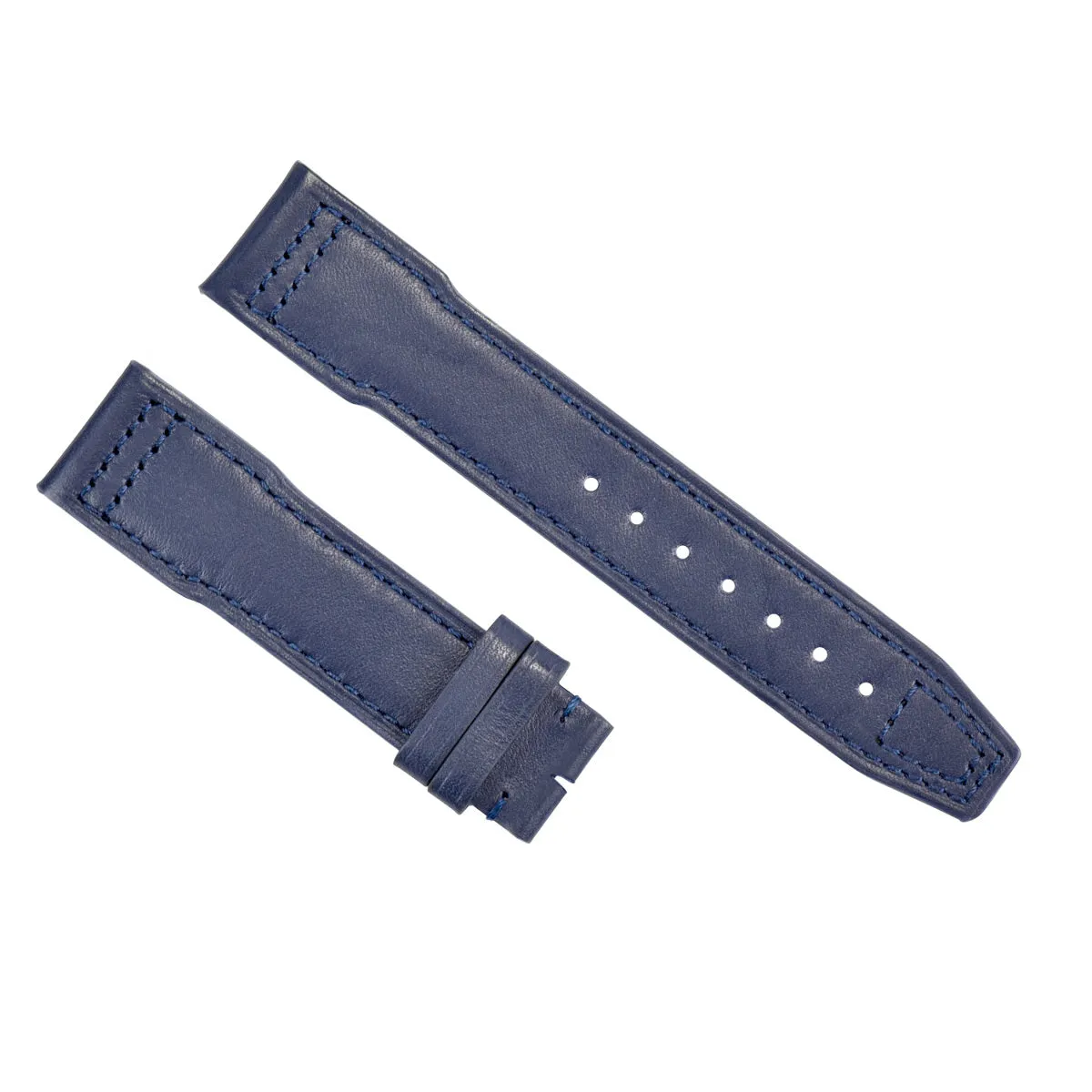 20MM LEATHER WATCH BAND STRAP FOR IWC PILOT TOP GUN  PORTUGUESE SPITFIRE  BLUE
