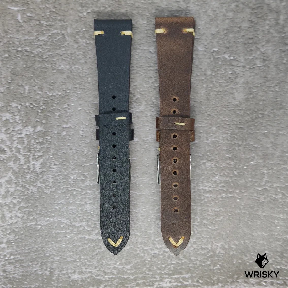 20mm Vintage Leather Strap in Brown