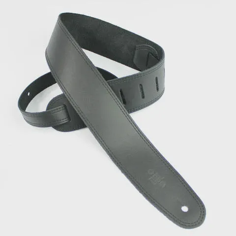 2.5 INCH SINGLE LAYER STRAP BLACK/BLACK STITCH SGE25-15-1