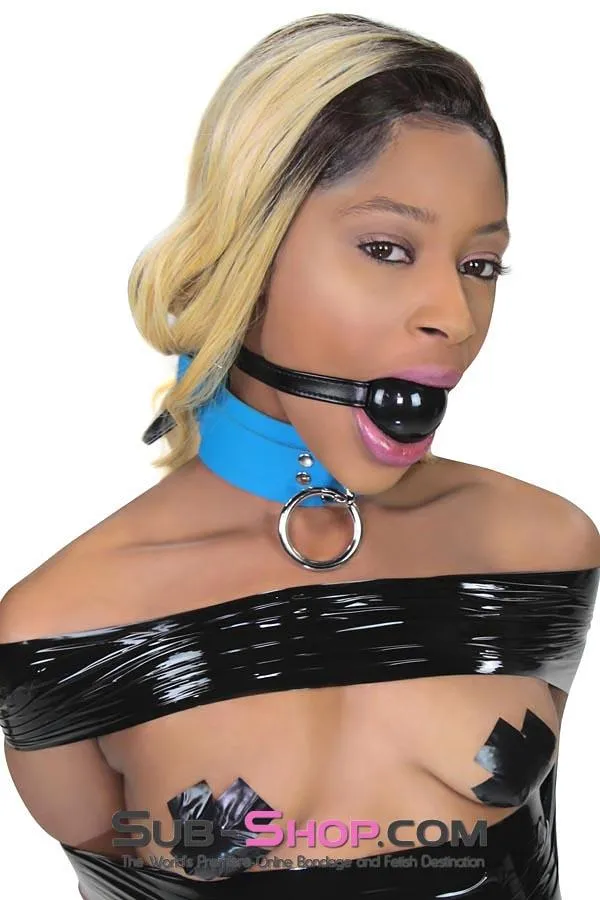 4482DL      Large Black Rubber Ballgag on Black Strap
