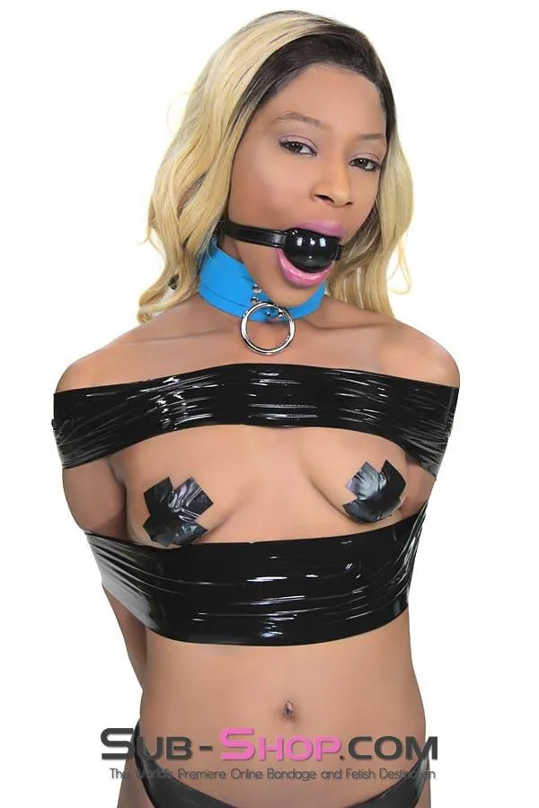 4482DL      Large Black Rubber Ballgag on Black Strap