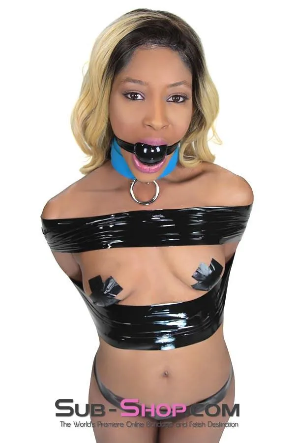 4482DL      Large Black Rubber Ballgag on Black Strap