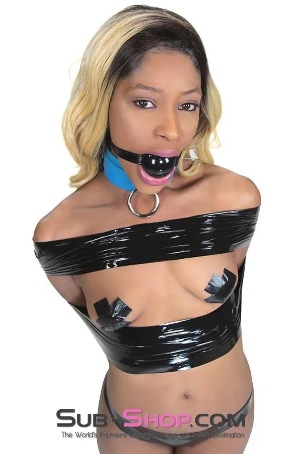 4482DL      Large Black Rubber Ballgag on Black Strap