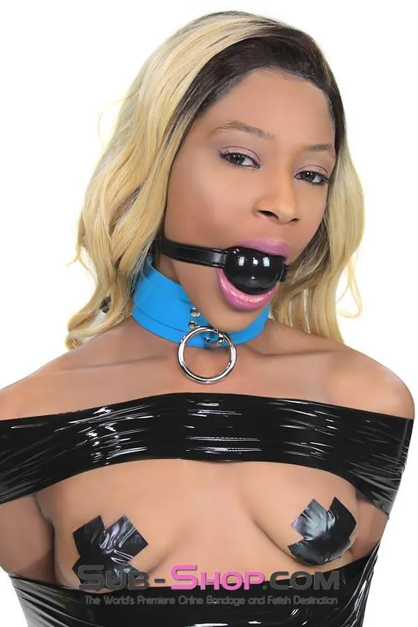 4482DL      Large Black Rubber Ballgag on Black Strap