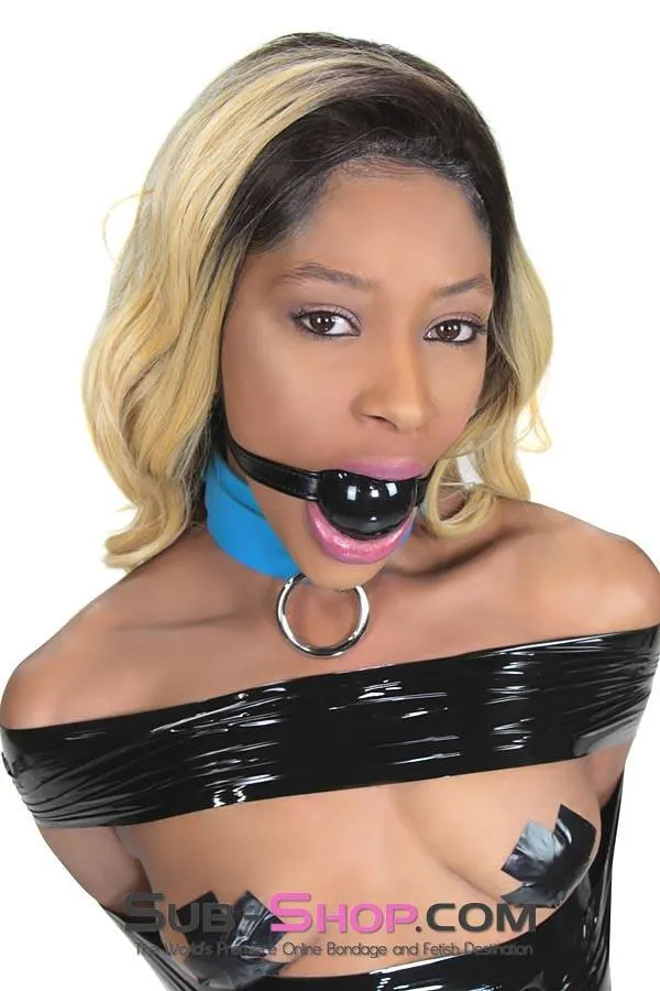 4482DL      Large Black Rubber Ballgag on Black Strap
