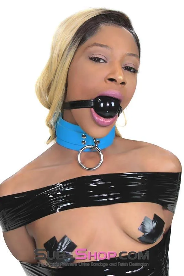 4482DL      Large Black Rubber Ballgag on Black Strap