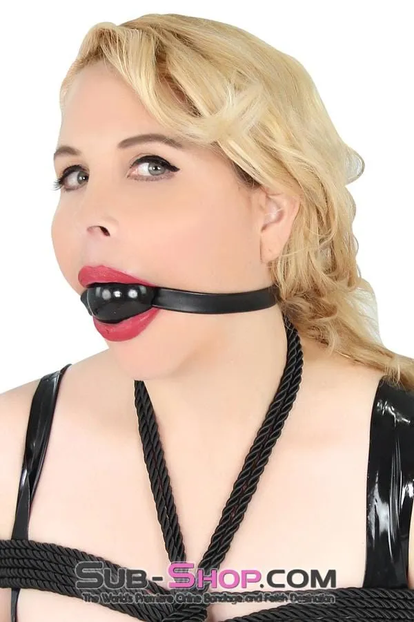 4482DL      Large Black Rubber Ballgag on Black Strap