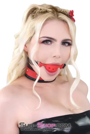 7367A      Medium Red Silicone Ball Gag with Breather Holes