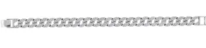 925 Sterling Silver Mens Cubic Zirconia Miami Cuban 8 Fashion Bracelet