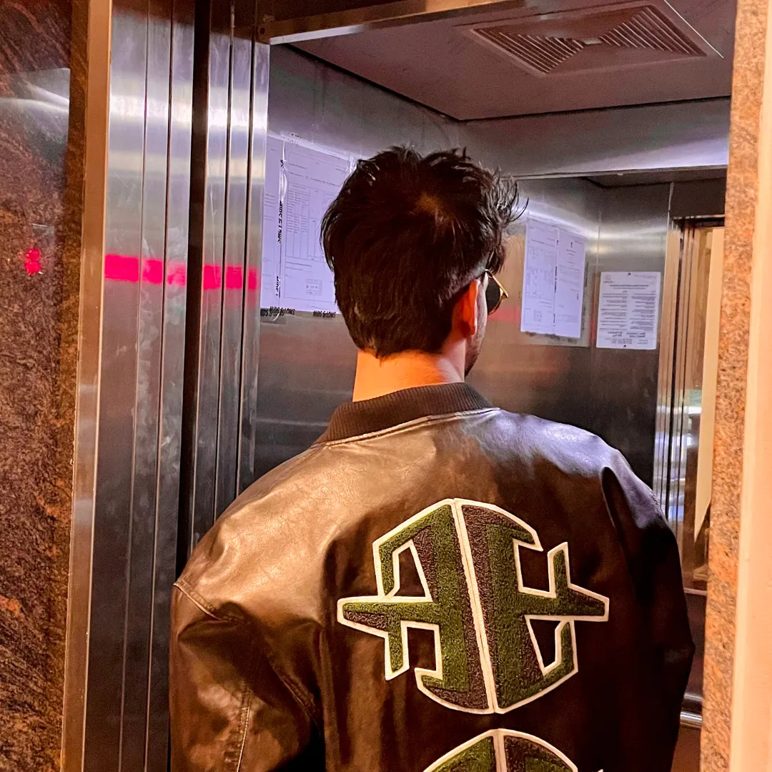 9FIGR DISTRESSED BOMBER - EVERGREEN