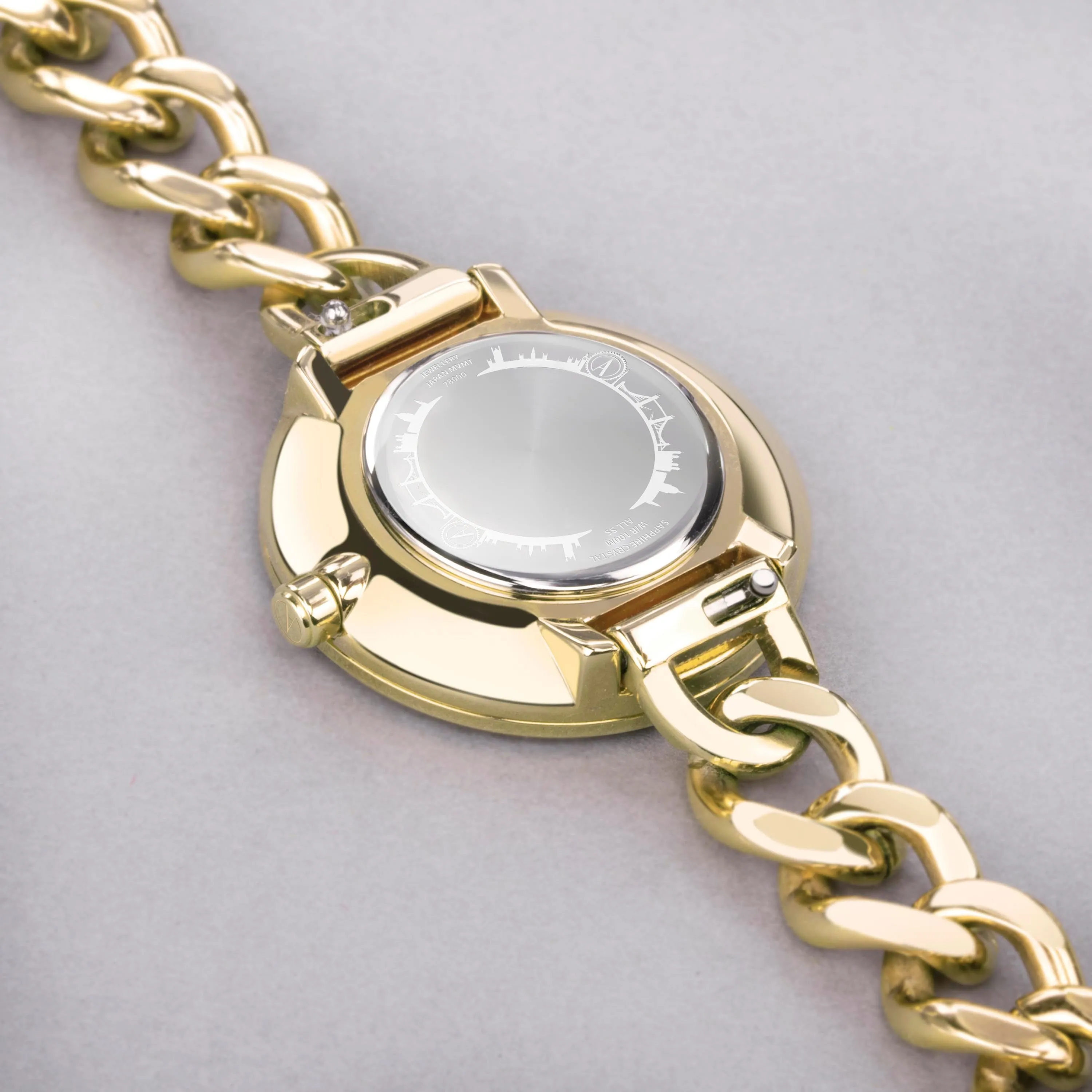 Accurist Jewellery Ladies Watch | Gold Case & Stainless Steel Bracelet with Green Malachite Dial | 28mm