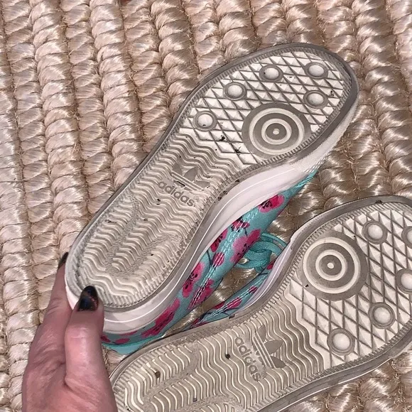 Adidas print turquoise leather fashion sneaker 5