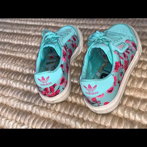 Adidas print turquoise leather fashion sneaker 5