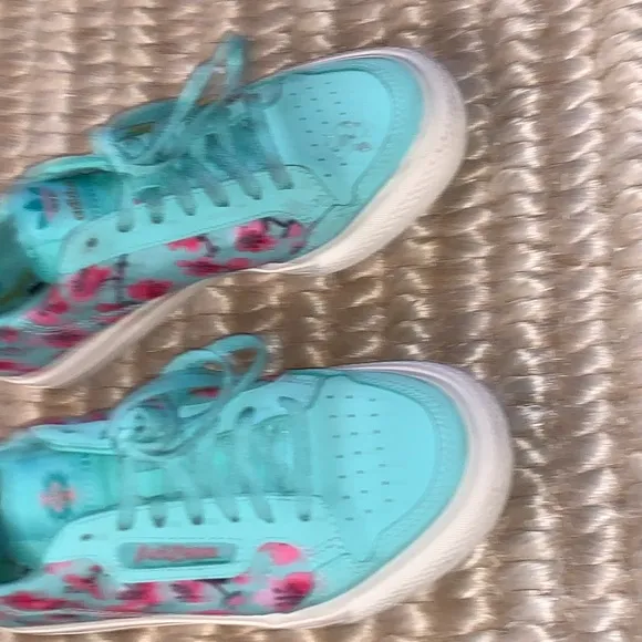 Adidas print turquoise leather fashion sneaker 5