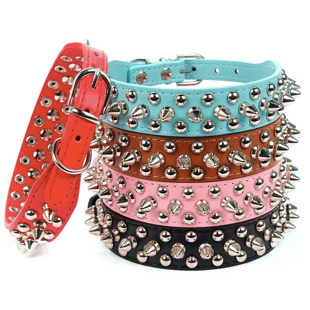 Adjustable Leather Pet Dog Neck Strap
