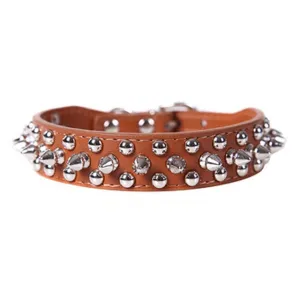 Adjustable Leather Pet Dog Neck Strap