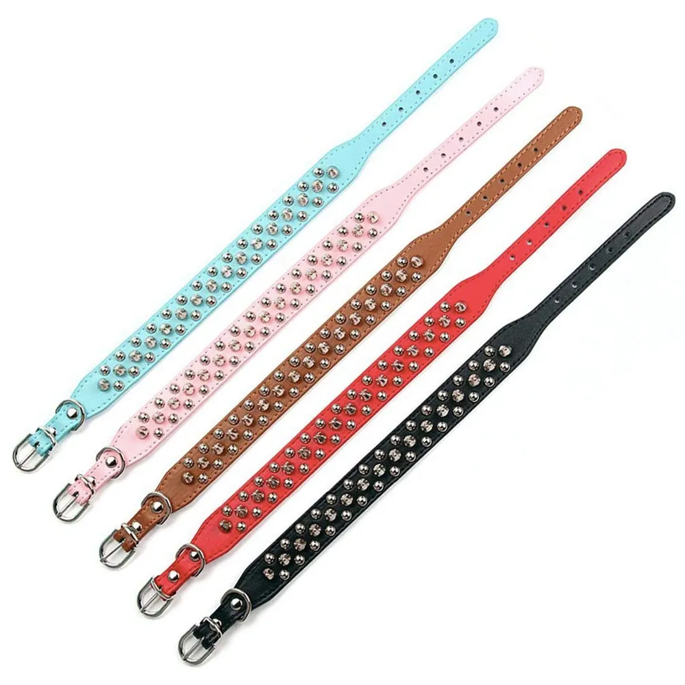 Adjustable Leather Pet Dog Neck Strap