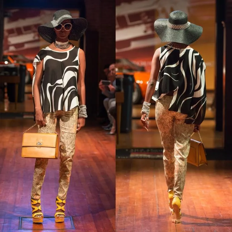 Adrienne Clutch Handbag in Mustard Ripple Grain Leather