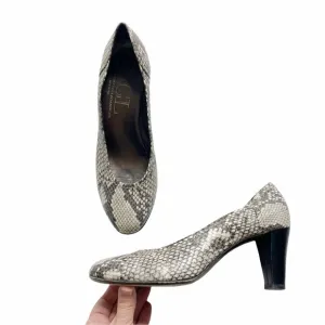 AGL Oliver Snake Embossed Leather Pumps 40.5