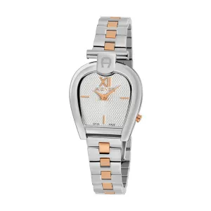 Aigner Sassari Women's Silver Dial Stainless Steel/Rose Gold Bracelet Watch