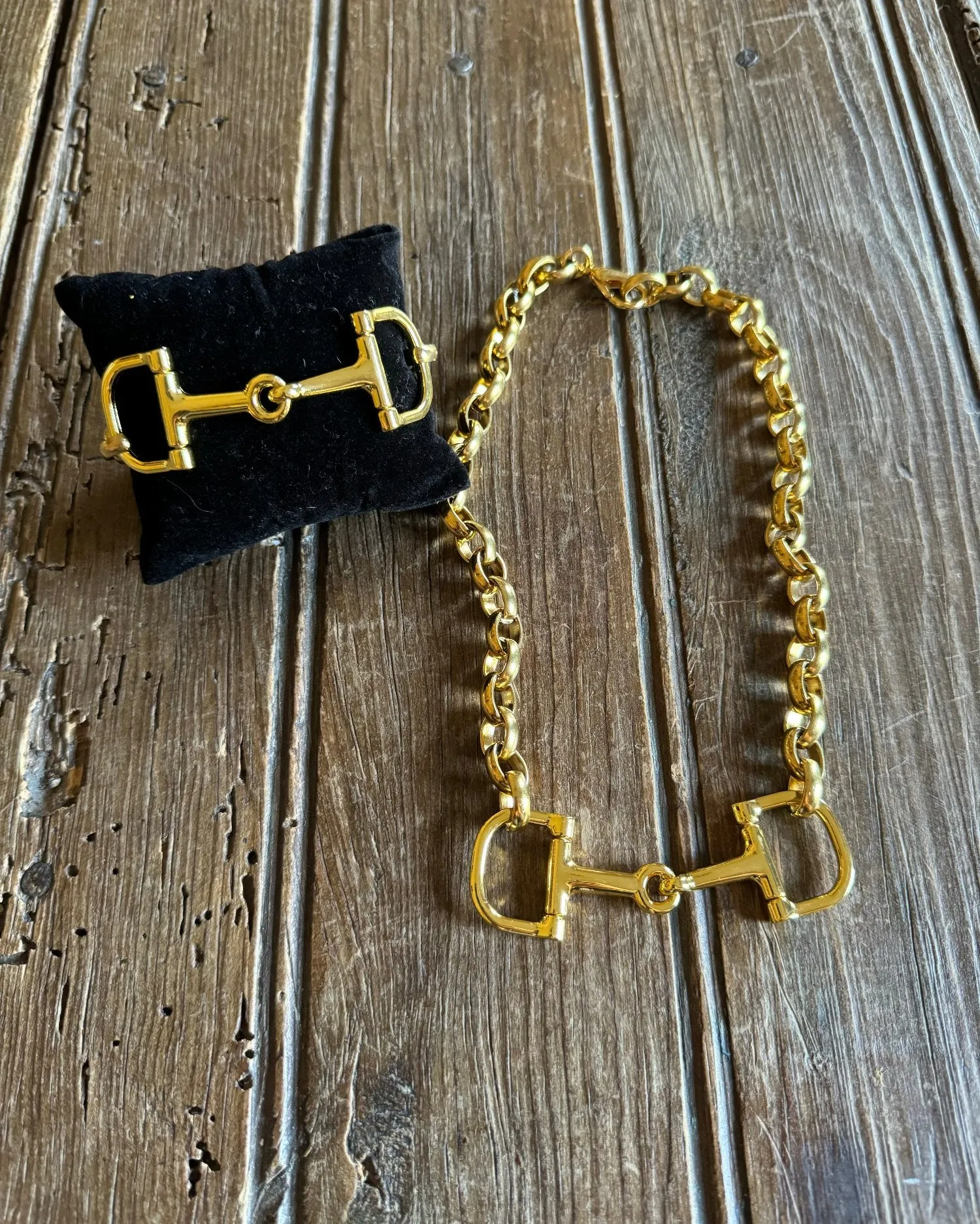 Alburgh Gold D-Ring Snaffle Bit Bracelet