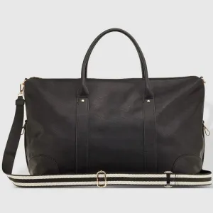 Alexis Stripe Weekender Travel Bag - Black Stripe