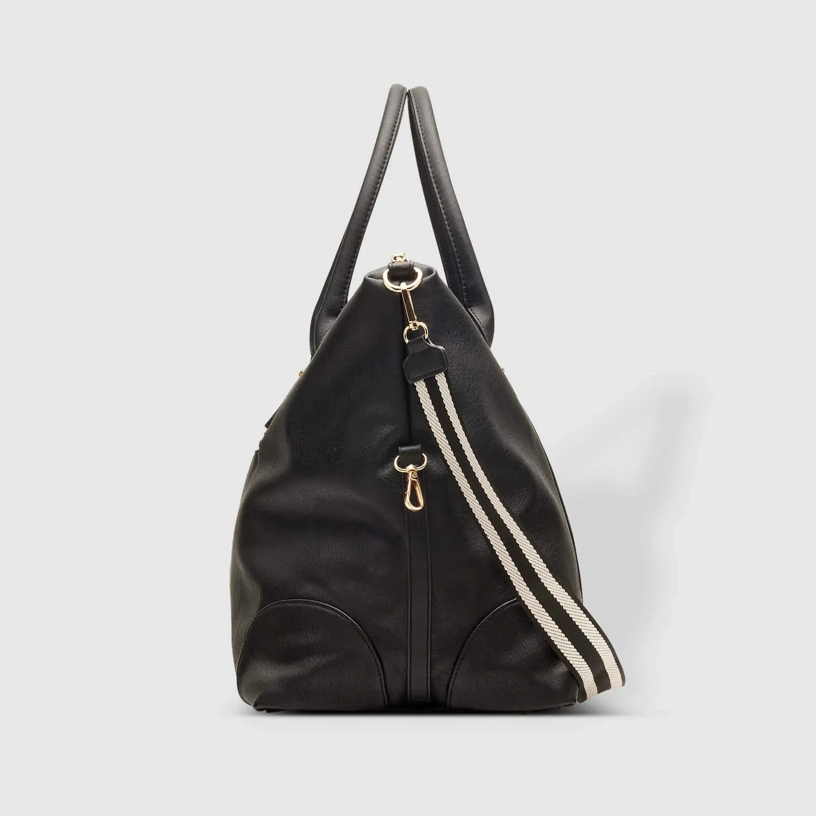 Alexis Stripe Weekender Travel Bag - Black Stripe