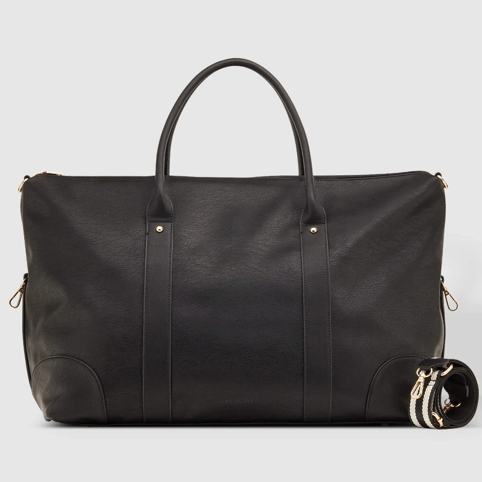 Alexis Stripe Weekender Travel Bag - Black Stripe