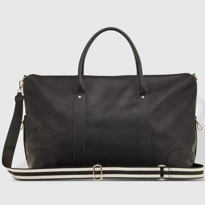 Alexis Stripe Weekender Travel Bag - Black Stripe