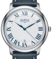 Amaranto Quartz Swiss-Made White Blue Executive Watch 16756122