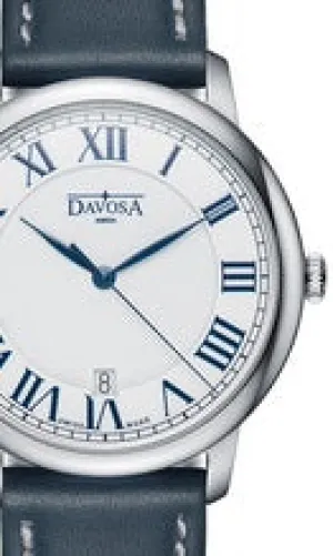 Amaranto Quartz Swiss-Made White Blue Executive Watch 16756122