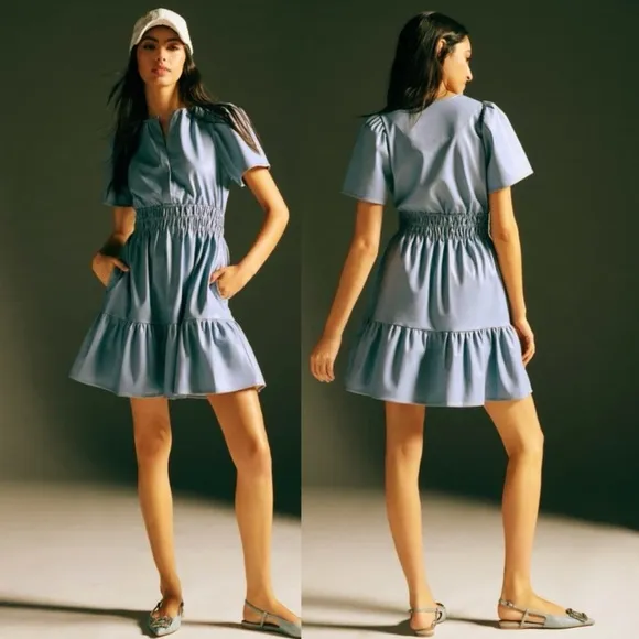 Anthropologie | Faux Leather Mini Dress, 2X NWT