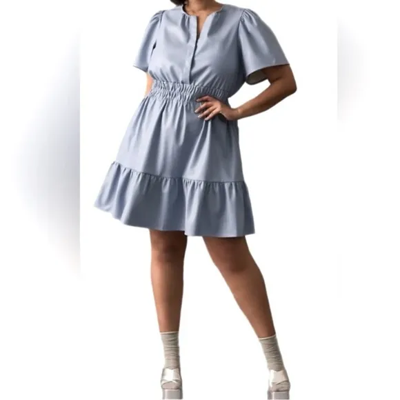 Anthropologie | Faux Leather Mini Dress, 2X NWT