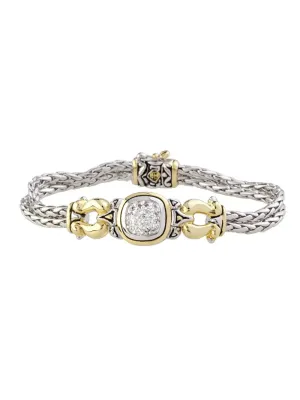 Anvil Pavé Collection - Two-Tone Two-Strand Bracelet