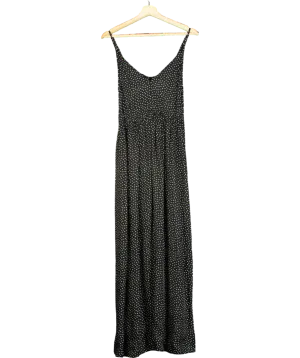 Arket Black Printed Strap Dress UK 8