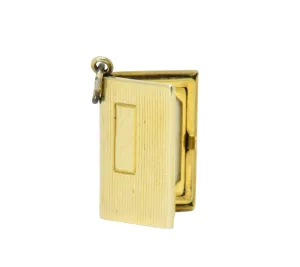 Art Nouveau 14 Karat Gold Lord's Prayer Book Charm