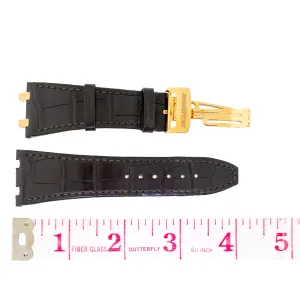 Audemars Piguet Dark Brown Leather Strap with 18k Rose Gold Clasp