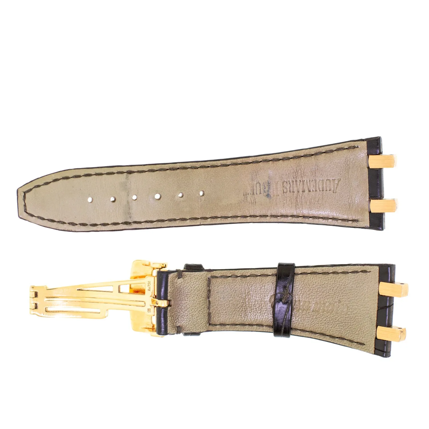 Audemars Piguet Dark Brown Leather Strap with 18k Rose Gold Clasp