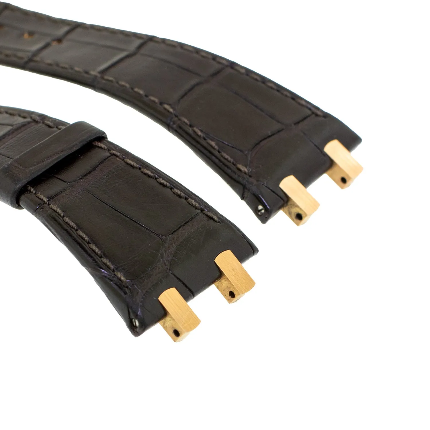 Audemars Piguet Dark Brown Leather Strap with 18k Rose Gold Clasp
